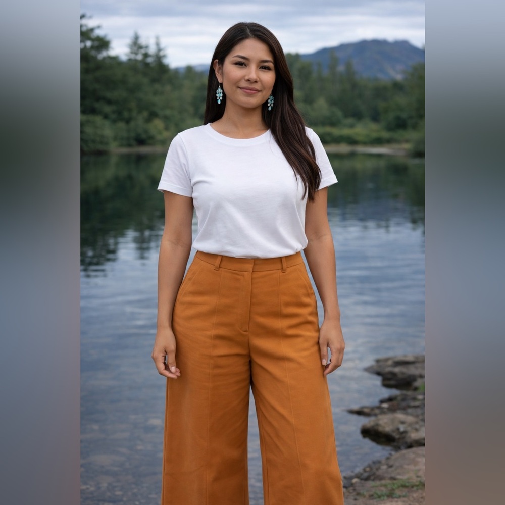 Old Navy Wide-Leg Pants in Rust